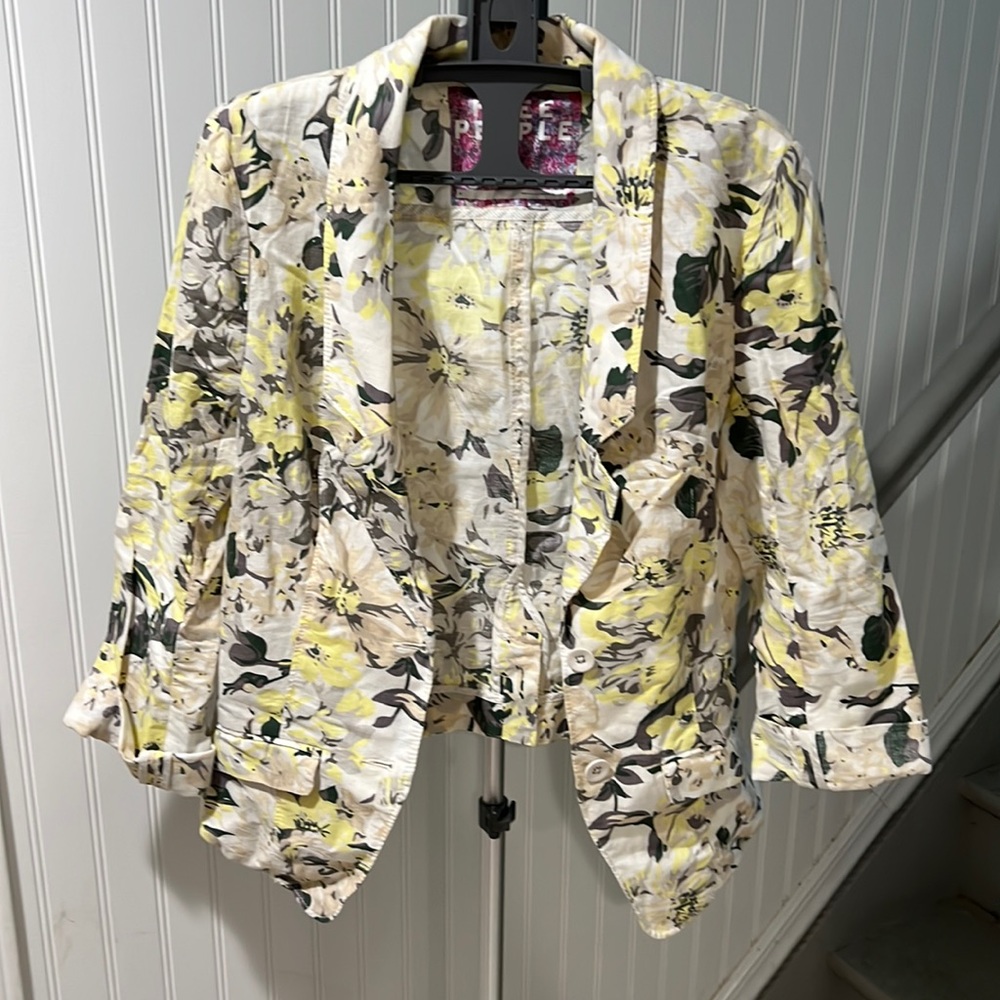 Linen blazer free people